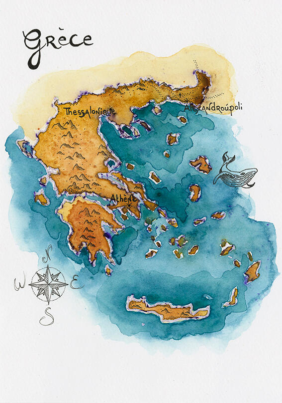 AQUARELLE GRECE
